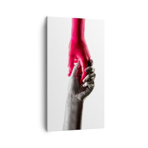 Schilderen op canvas - Samen, hoewel anders - 45x80 cm