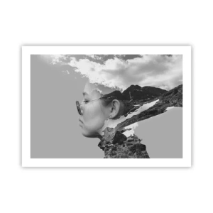 Poster - Top en bewolkt portret - 70x50 cm