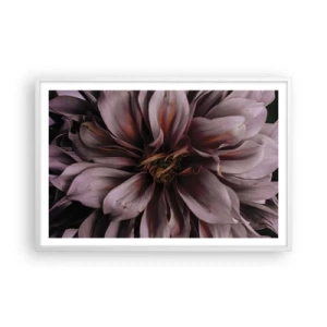 Poster in een witte lijst - Een bloemenhart - 91x61 cm