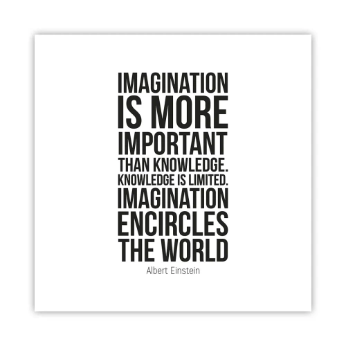 Poster - Einstein over de kracht van verbeelding - 50x50 cm