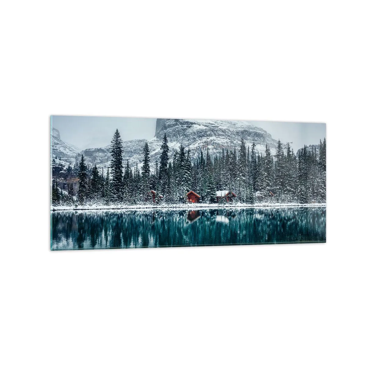 Schilderen op glas - Canadese stilte - 120x50 cm