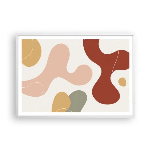 Poster in een witte lijst - Kronkels of krullen? - 100x70 cm