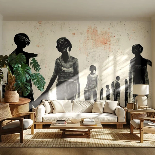 Fotobehang Standard Eco - Tegen eenzaamheid - Vrouwen, Werk, Deel - 150x105 cm