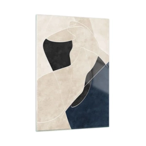 Schilderen op glas - Abstracte compositie – kleurcontrast - 50x70 cm