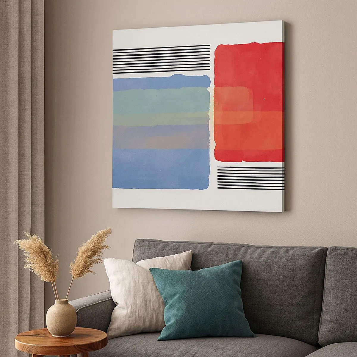 Schilderen op canvas - De geest en de letter van de geometrie - 30x30 cm