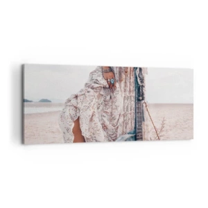 Schilderen op canvas - Kinderen bloemen onderweg - 120x50 cm