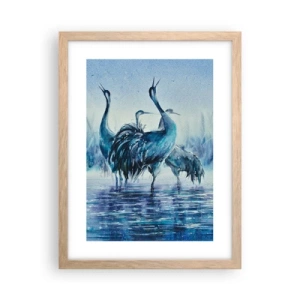 Een poster in een licht eiken lijst - Ochtendvergadering - 30x40 cm