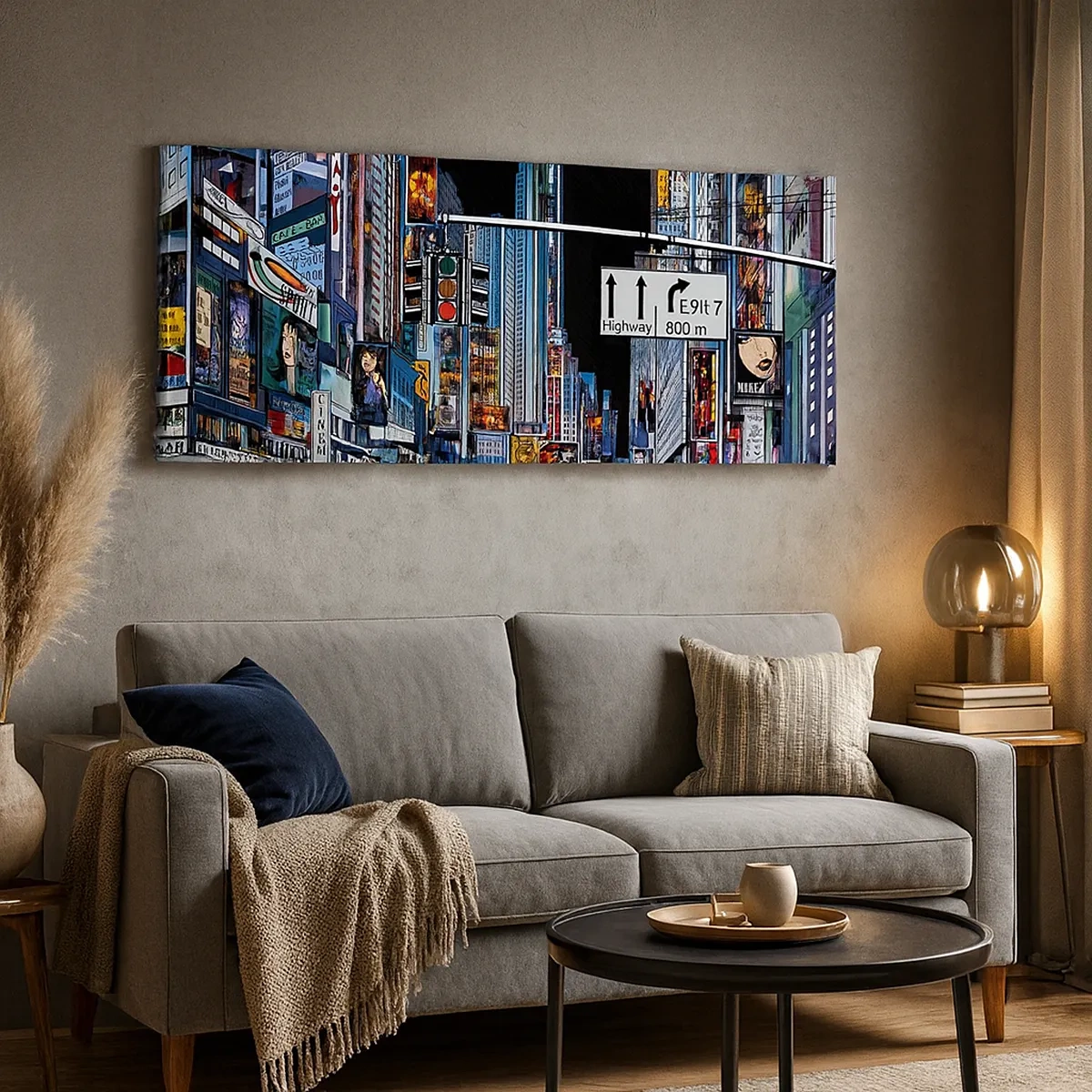 Schilderen op canvas - Stripboek grote nacht - 30x30 cm