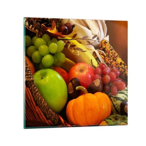 Schilderen op glas - Oogstmand - 60x60 cm