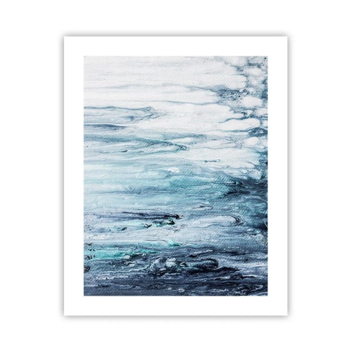Poster - Blauwe ijspegels - 40x50 cm