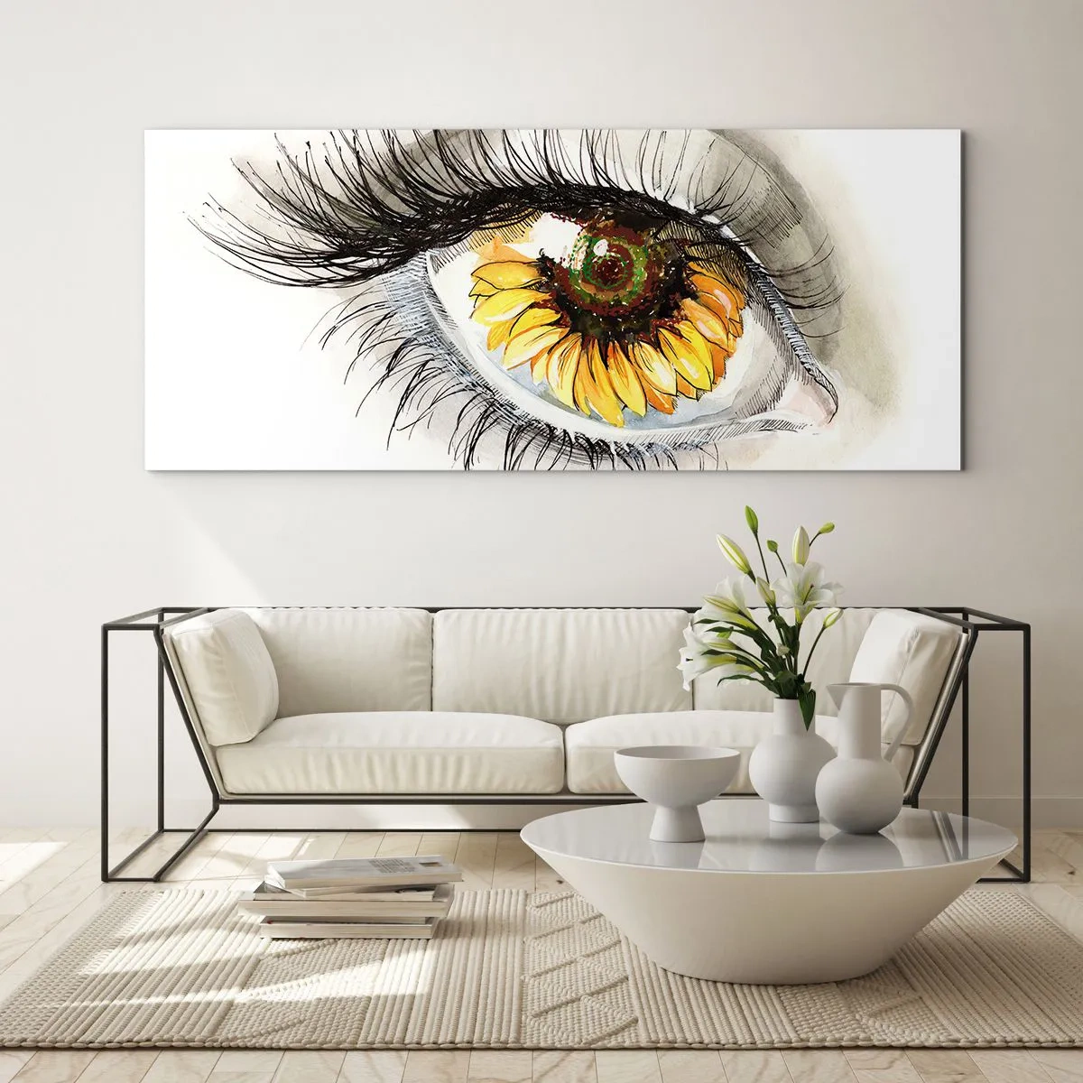 Schilderen op glas - Een look zo warm als de zomer - 90x30 cm