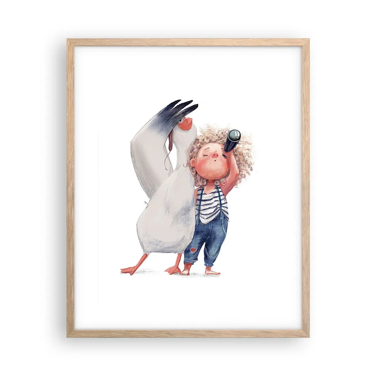 Een poster in een licht eiken lijst - Een geweldige reisroute - 40x50 cm