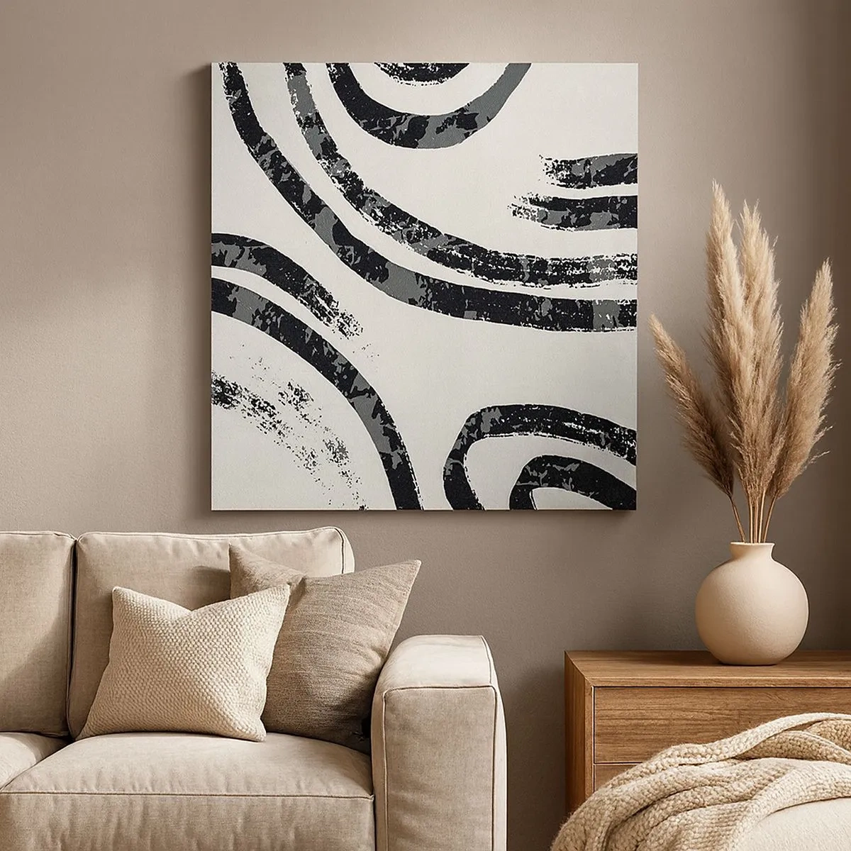 Schilderen op canvas - Half gestopt - 30x30 cm