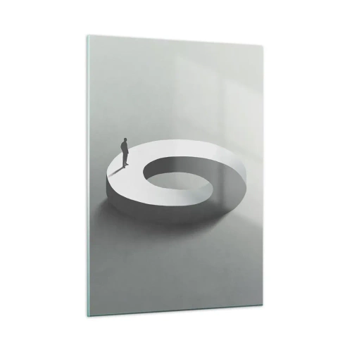 Schilderen op glas - En wees hier slim - 50x70 cm