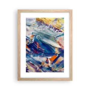 Een poster in een licht eiken lijst - Kleur verwarring - 30x40 cm