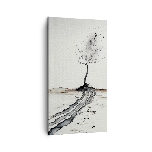 Schilderen op canvas - Winterse melancholie - 45x80 cm