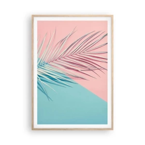 Een poster in een licht eiken lijst - Tropische impressie - 70x100 cm