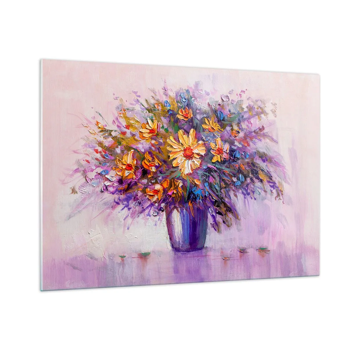 Schilderen op glas - Het ruikt zoet, ziet er zoet uit - 100x70 cm
