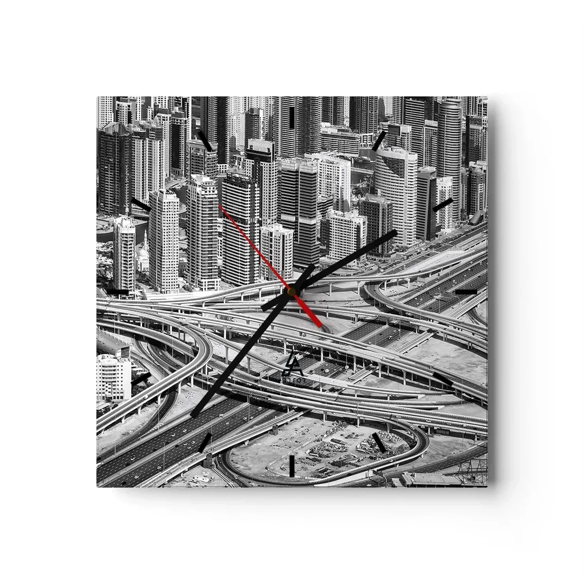 Wandklok - Klok - Dubai - de onmogelijke stad - 30x30 cm
