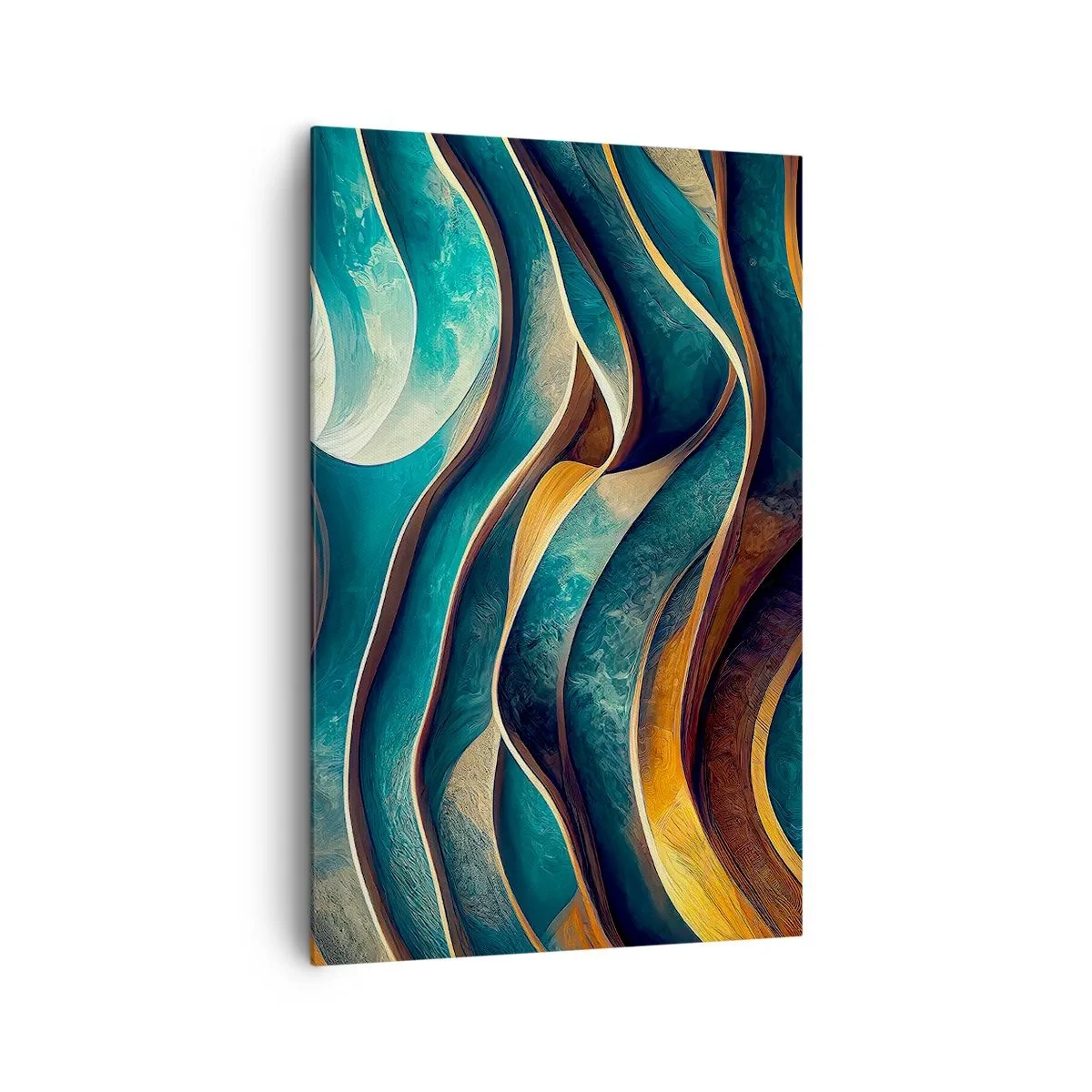 Schilderen op canvas - Meanders van blauw - 80x120 cm