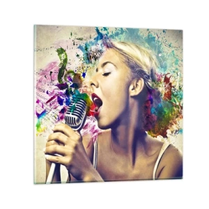 Schilderen op glas - Schilder de wereld met je stem - 70x70 cm