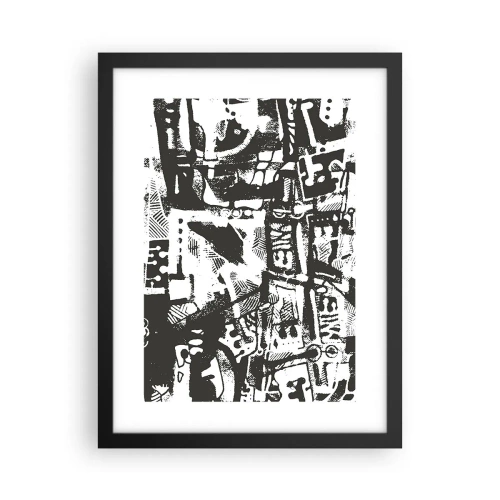 Poster in een zwarte lijst - Orde of chaos? - 30x40 cm