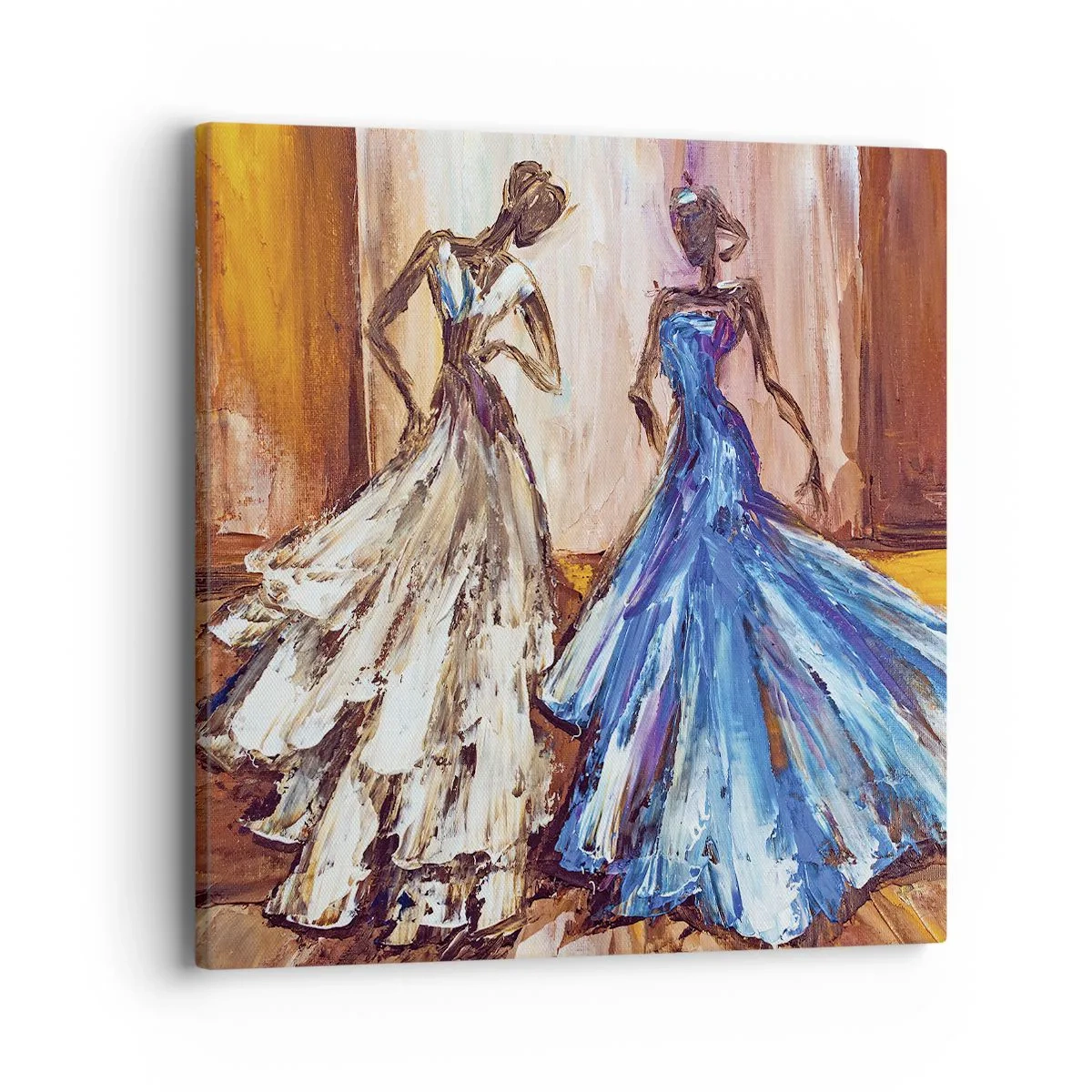 Schilderen op canvas - Een dankbaar duo - 40x40 cm