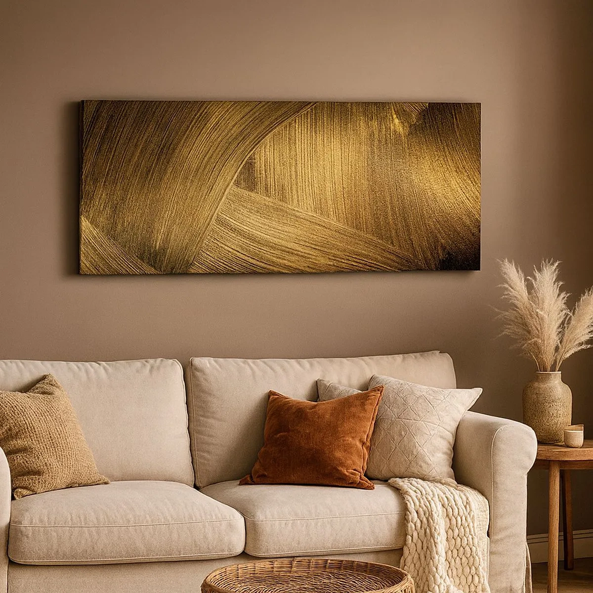 Schilderen op canvas - In een gouden doolhof - 100x40 cm