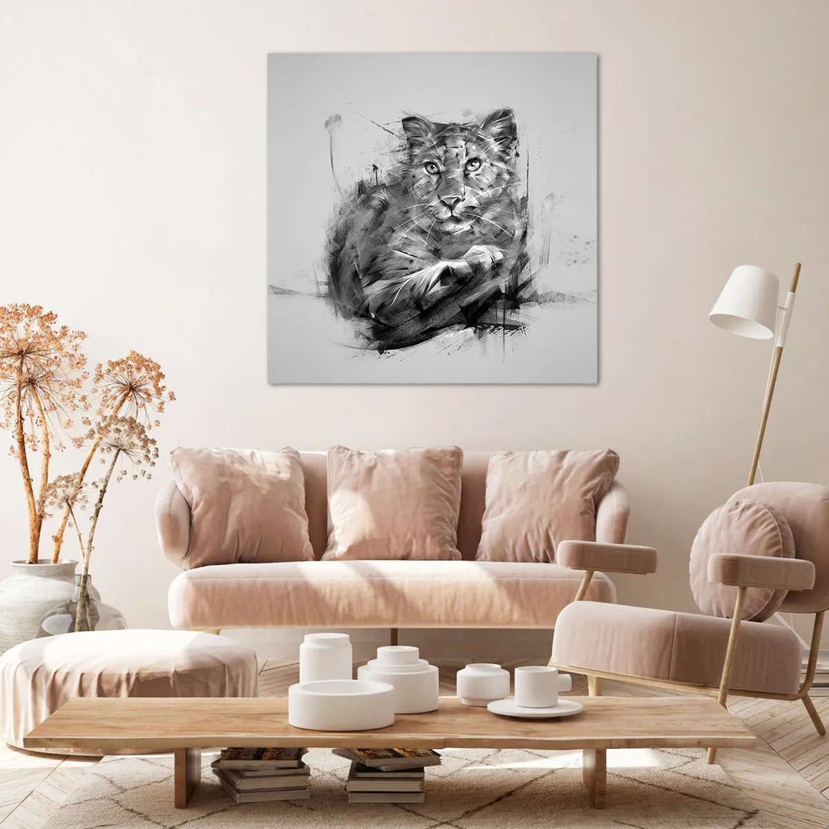 Schilderen op canvas - Ja, ik luister aandachtig - 50x50 cm