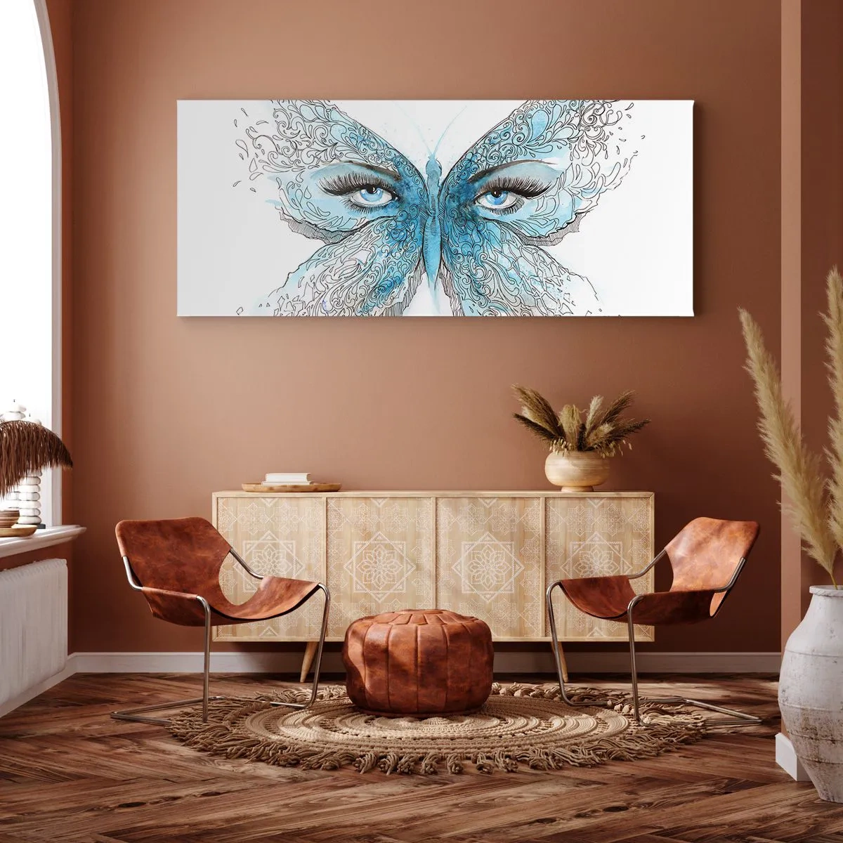 Schilderen op canvas - Eros pimpelmees - 160x50 cm