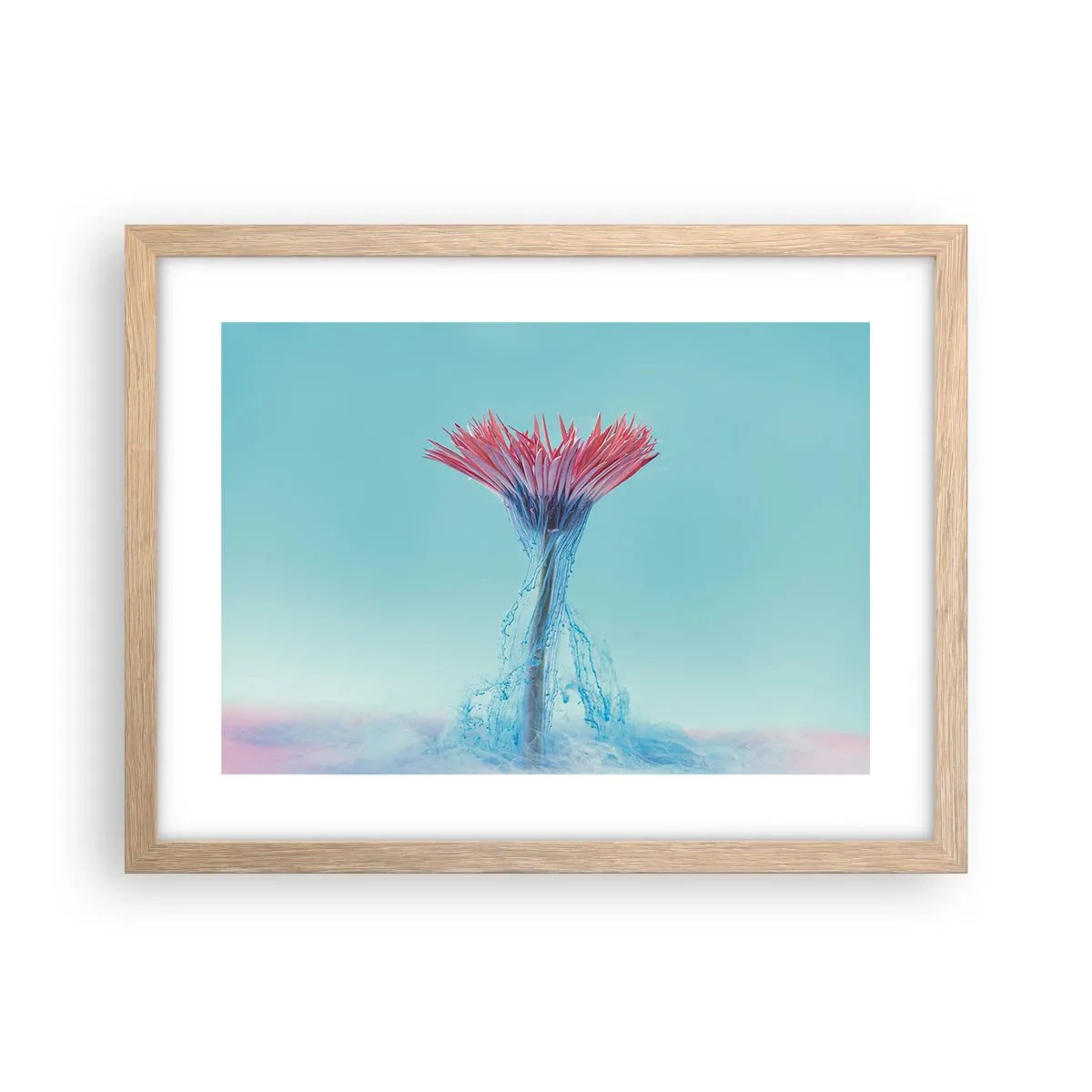 Een poster in een licht eiken lijst - In een verkwikkende omhelzing - 40x30 cm