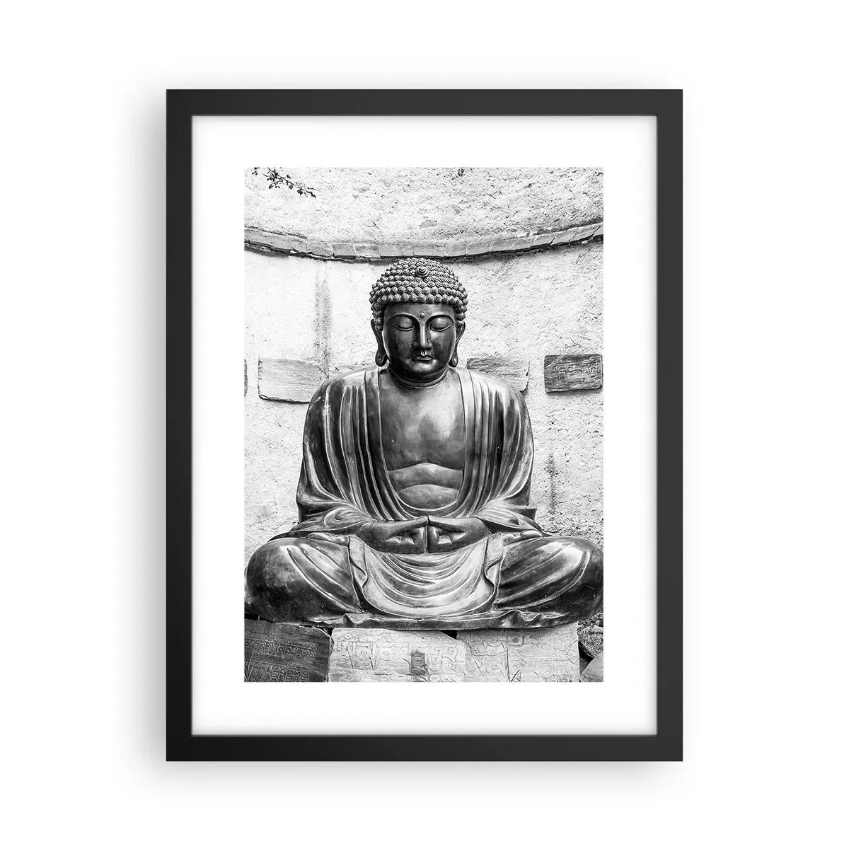 Poster in een zwarte lijst - Aan de bron van vrede - 30x40 cm