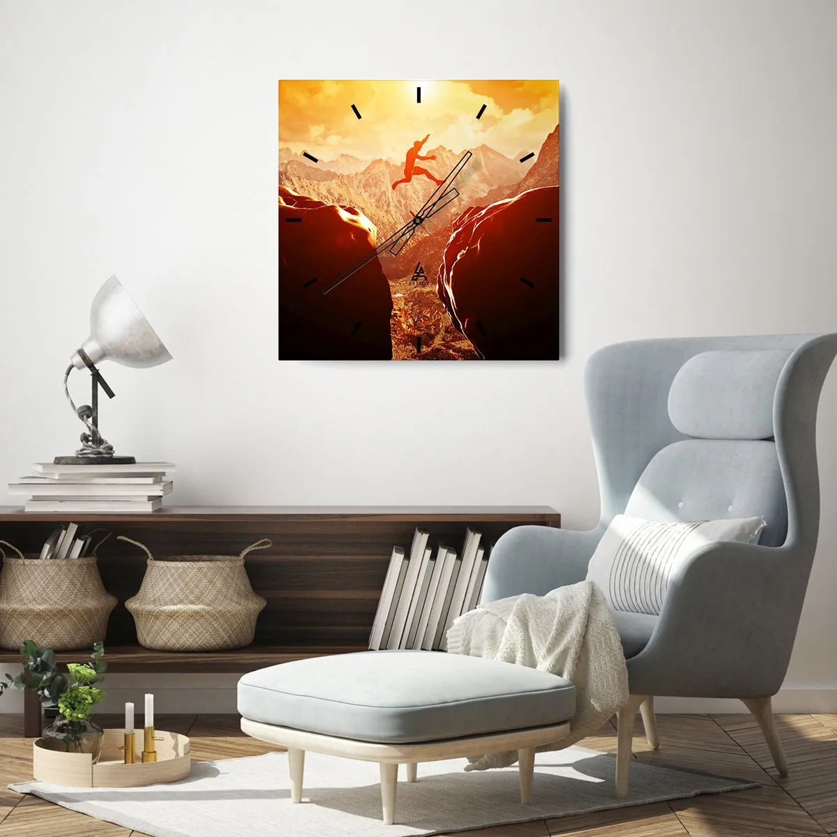 Wandklok - Klok - Grenzen overschrijden - 40x40 cm