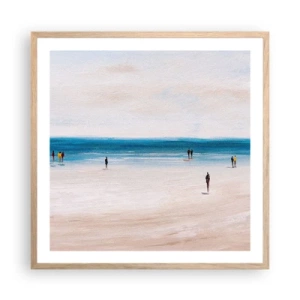 Een poster in een licht eiken lijst - Een natuurlijke behoefte - 60x60 cm