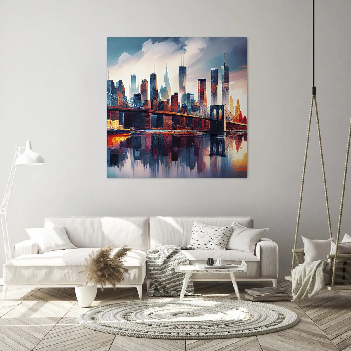 Schilderen op canvas - Een droomachtig New York - 50x50 cm