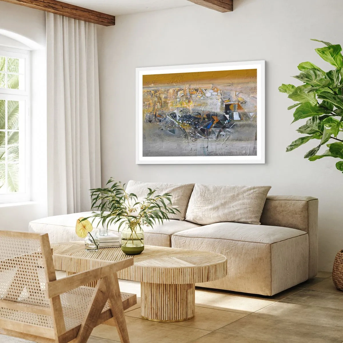 Poster in een witte lijst - Alles komt goed - 40x30 cm