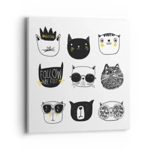 Schilderen op canvas - Iedereen is anders - 40x40 cm