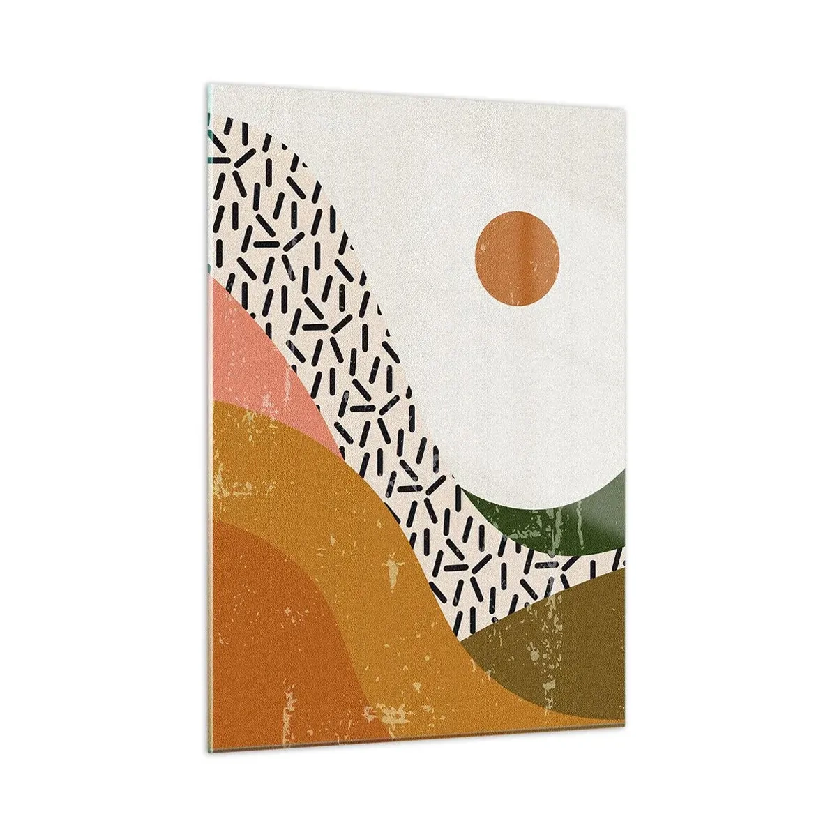 Schilderen op glas - Zonne-abstractie - 50x70 cm