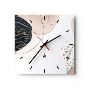 Wandklok - Klok - Alles vloeit - 40x40 cm