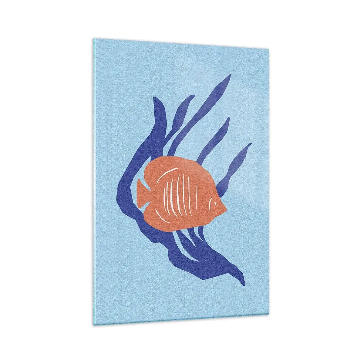 Schilderen op glas - Bewoonster van koraalwateren - 80x120 cm