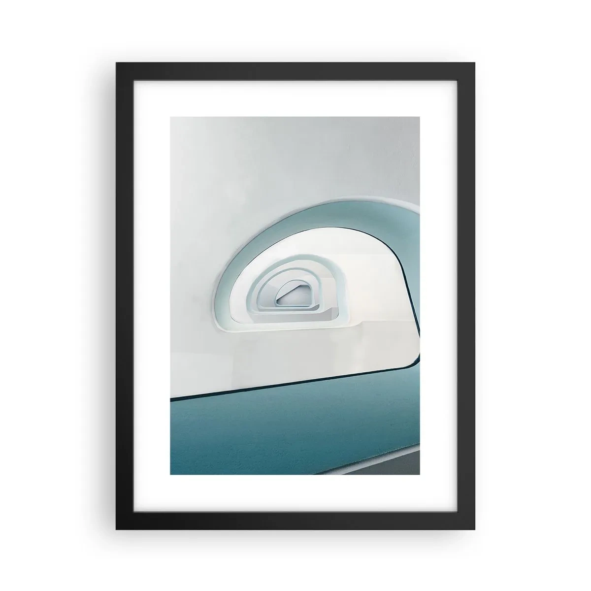 Poster in een zwarte lijst - Naar de bodem van de blauwe - 30x40 cm