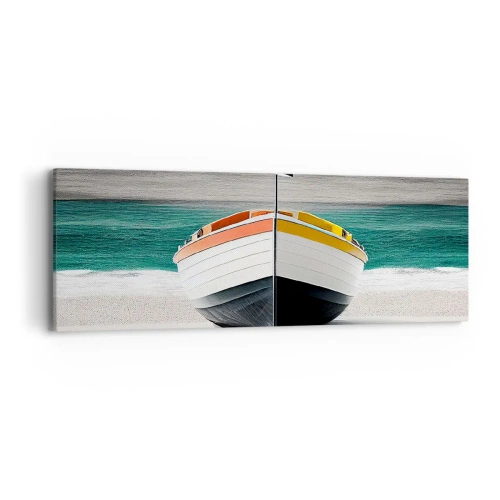 Schilderen op canvas - Op zijn plaats - 90x30 cm