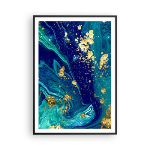 Poster in een zwarte lijst - De bloemblaadjes van de zon - 70x100 cm