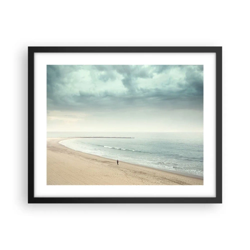 Poster in een zwarte lijst - op zoek naar vrede - 50x40 cm