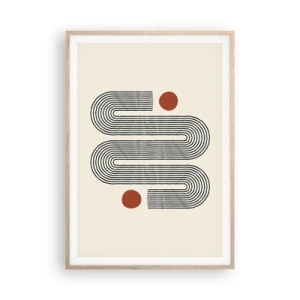 Een poster in een licht eiken lijst - Van het begin tot het eind - 70x100 cm