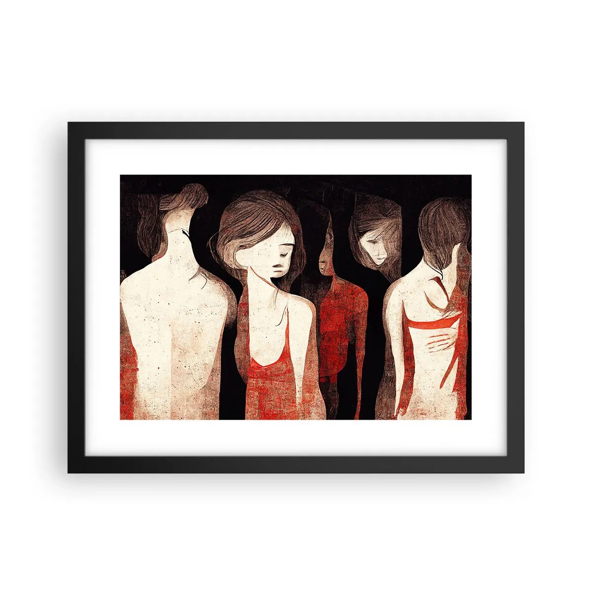 Poster in een zwarte lijst - Madonna's van duisternis - 40x30 cm