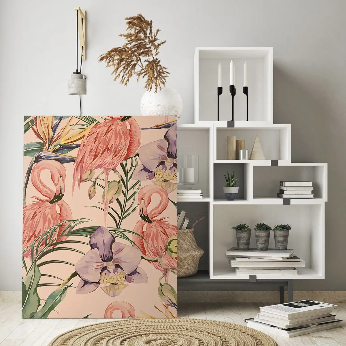 Schilderen op glas - Roze ballet in bloemen - 50x70 cm
