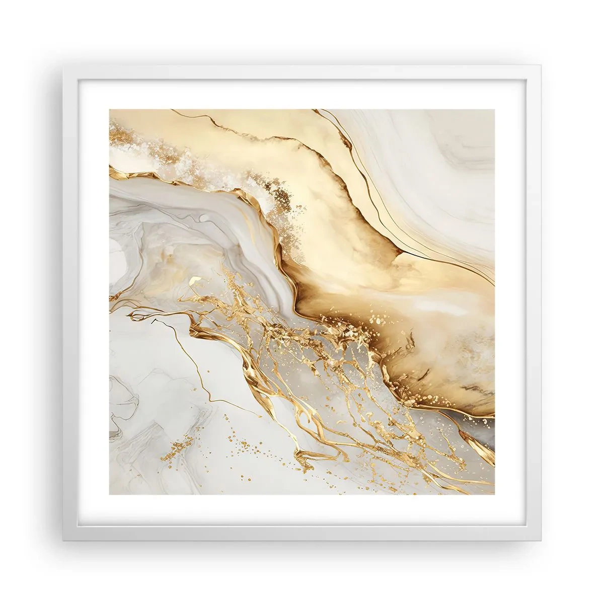 Poster in een witte lijst - Abstractie: schoonheid en goedheid - 50x50 cm