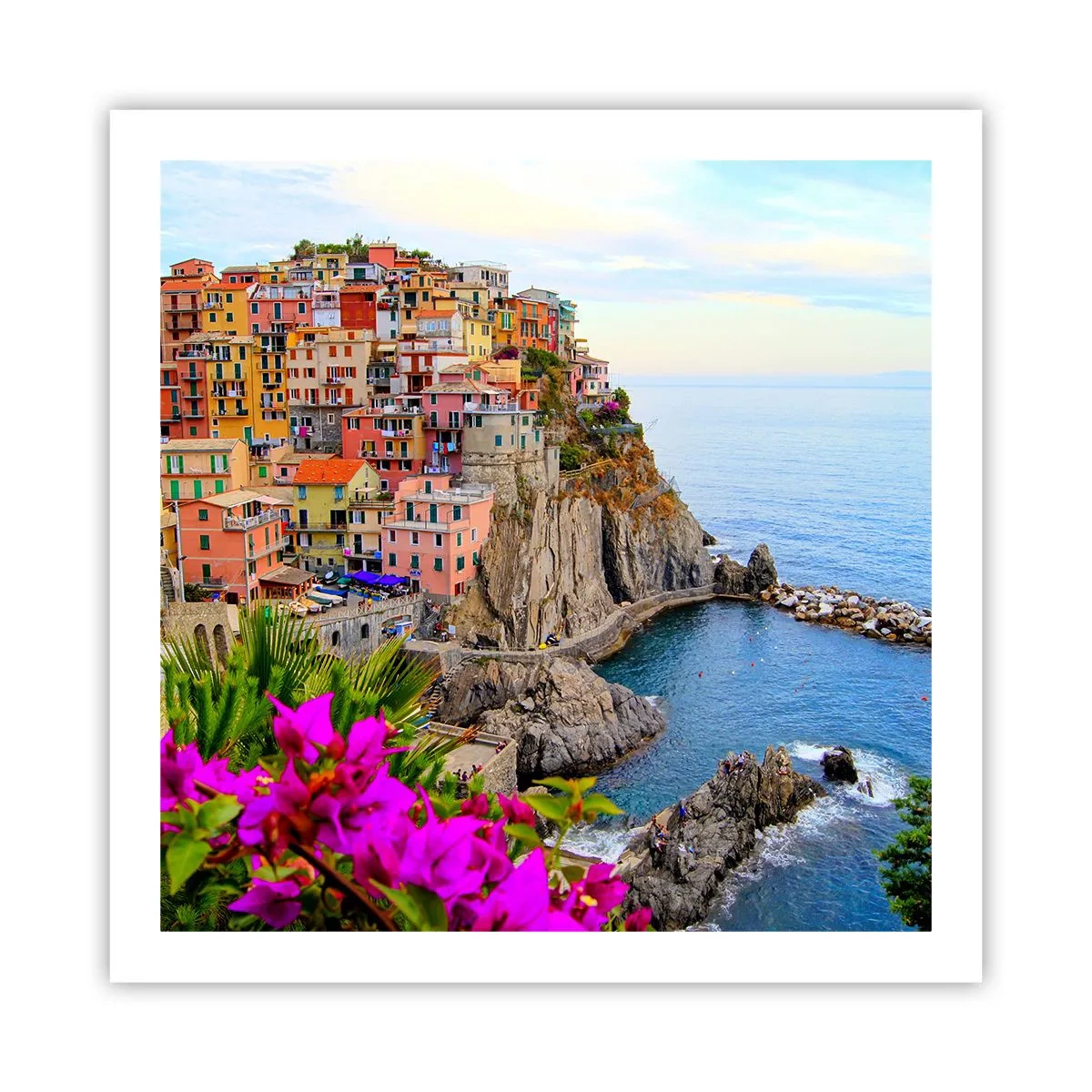 Poster - Lachende stad - 60x60 cm