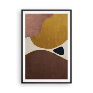 Poster in een zwarte lijst - Abstractie – een plek in de ruimte - 61x91 cm